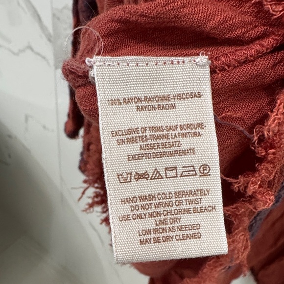 Free People Rust and Navy Bohemian Tunic - Picture 7 of 7